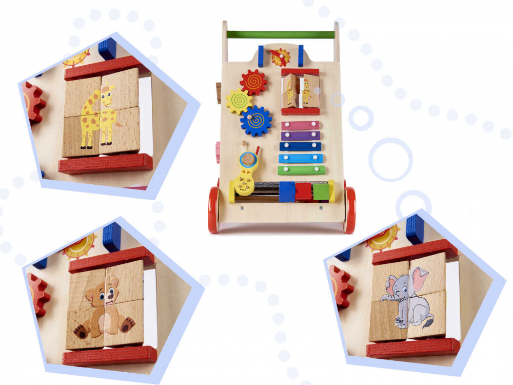Antepremergator din Lemn pentru Bebe cu 6 Activitati Montessori [8]