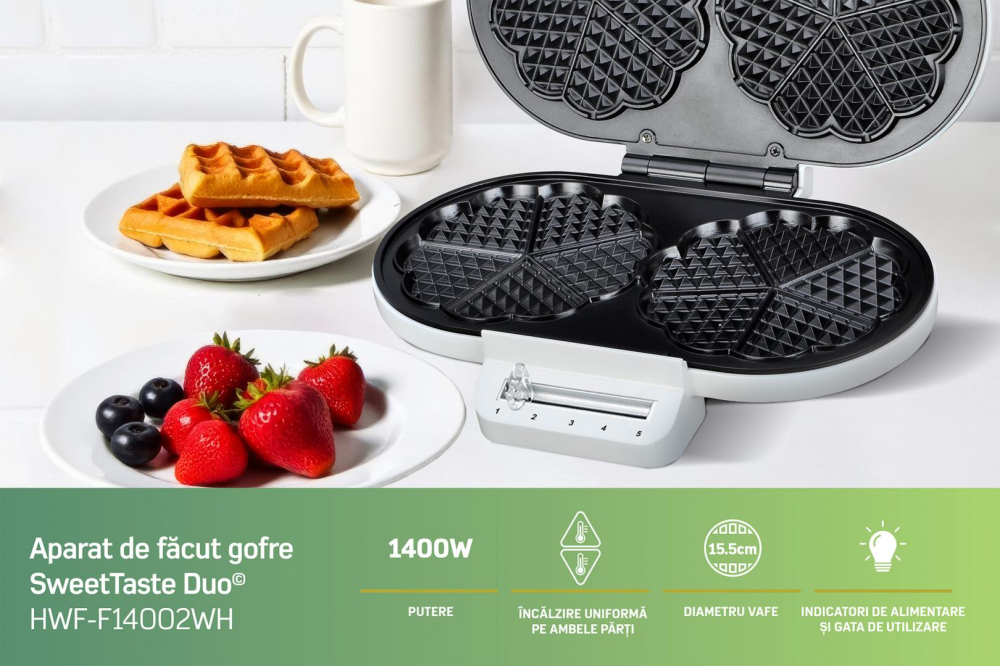 Aparat de facut gofre heinner hwf-f14002wh [9]