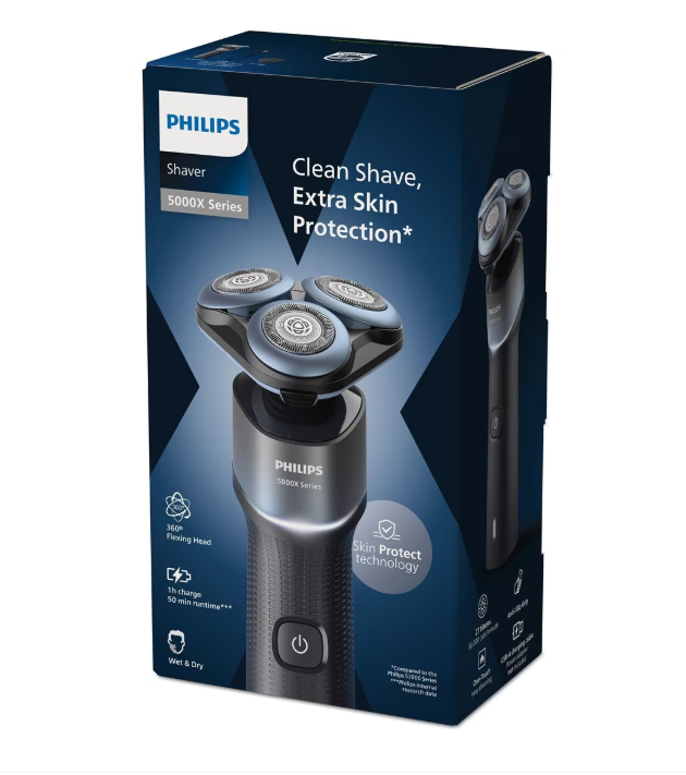 Aparat de ras electric philips seria 5000x x5006/00, negru, 3 capete, rezistent la apa [3]