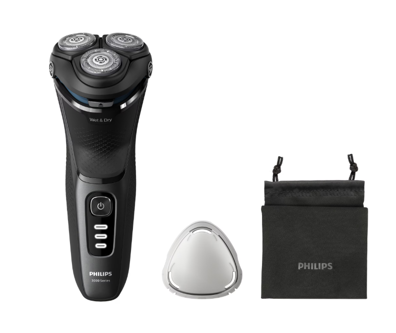 Aparat de ras philips shaver seria 3000 s3244/12, barbierit umed åÿi uscat, fara fir, capete 5d pivotante si flexibile, lame autoascutire, 60 min, sistem de barbierire anticoroziune, capac de protecti [3]