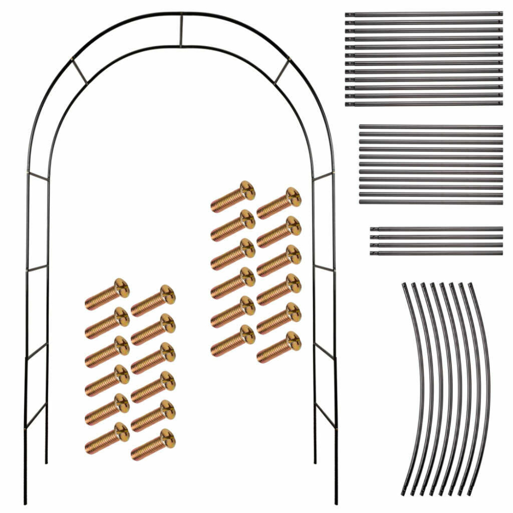 Arcada gradina, suport metalic pentru trandafiri si flori cataratoare, 240 x 140 cm [8]
