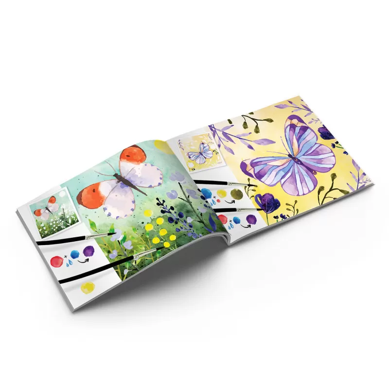 Fluturi, Set pictura acuarela, sabloane incluse, AS Art, 3 ani+, varsta de la 3 ani la 5 ani [4]