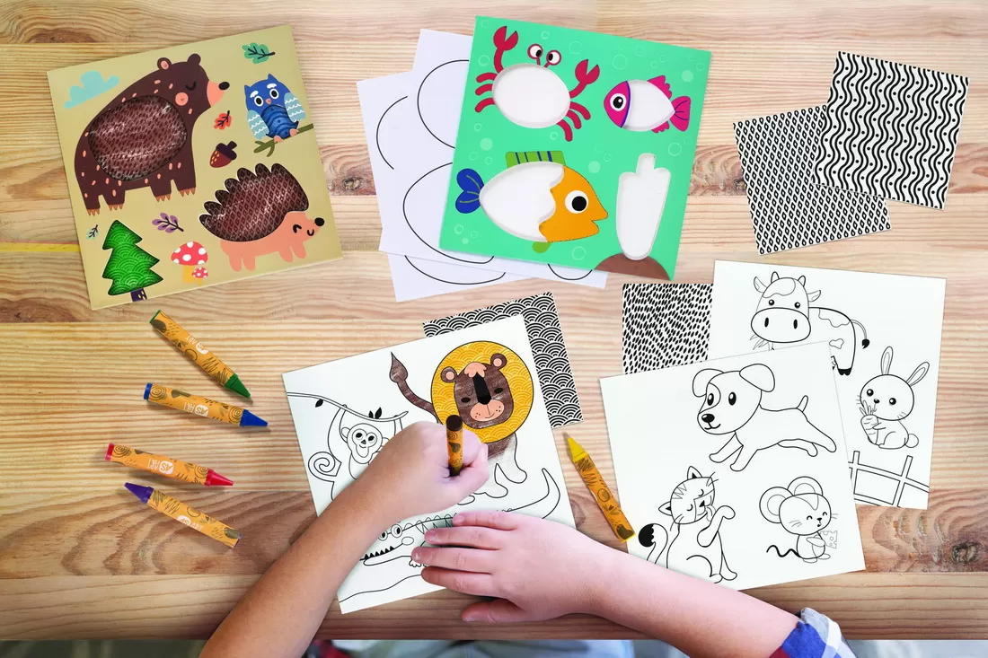 Set pentru desen, Crayons, Animale si Sabloane - AS Art, varsta de la 3 ani la 5 ani [3]