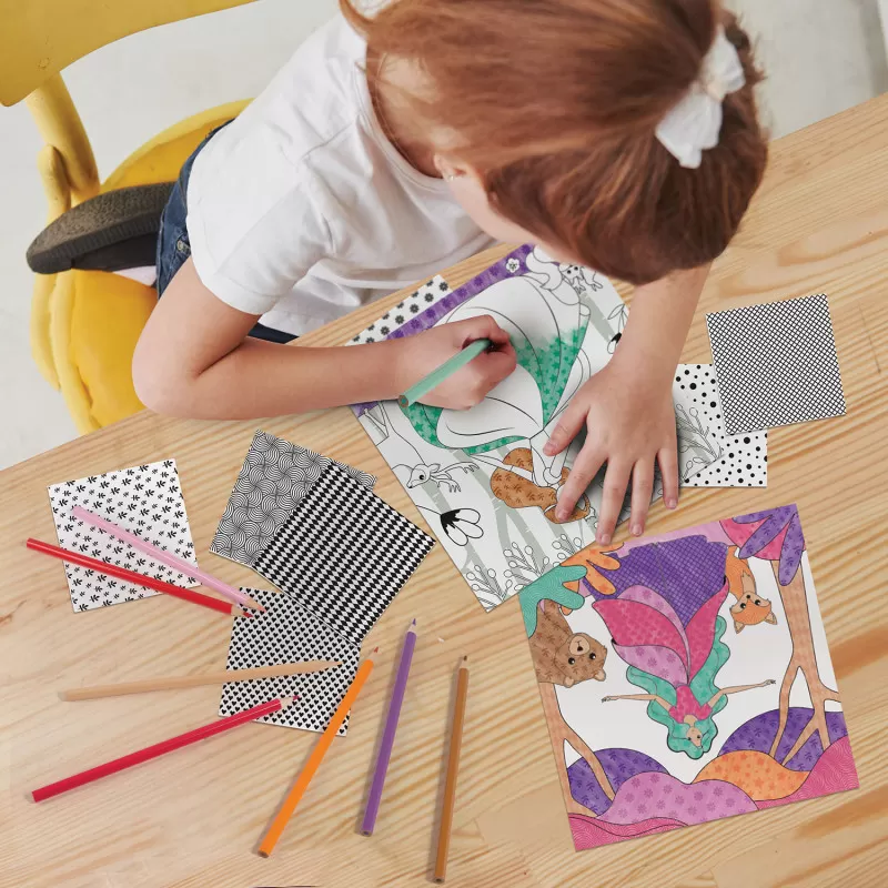 Printese, Set de colorat cu creioane color si sabloane, AS Art, varsta de la 4 ani la 6 ani [3]