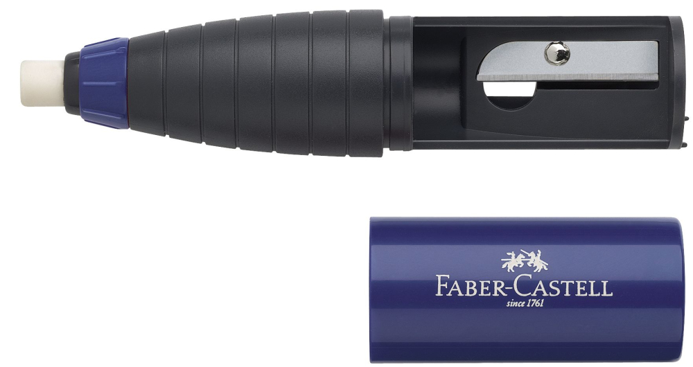 Ascutitoare cu radiera rosie/albastra faber-castell [3]