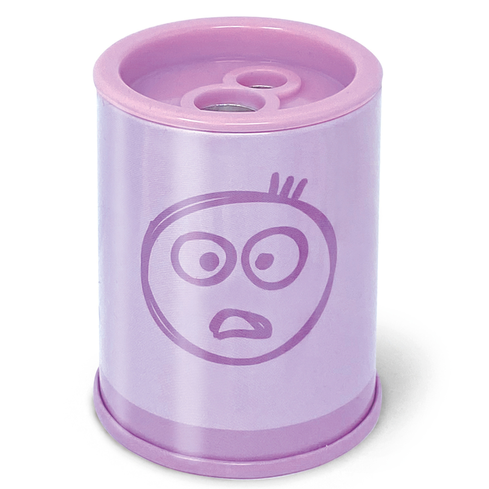 Ascutitoare de creion cu 2 gauri si container Pastel, 6 modele (24 buc/display), copii varsta 3 ani+,6 ani+,8 ani+ [5]