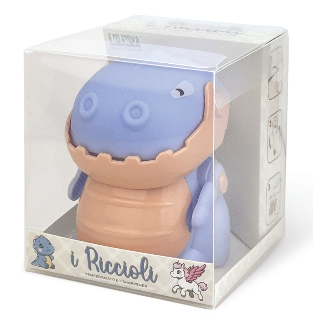 Ascutitoare de creion cu o gaura si manivela, Unicorn si Dragon, 4 modele (8 buc/display), copii varsta 3 ani+,6 ani+,8 ani+ [3]