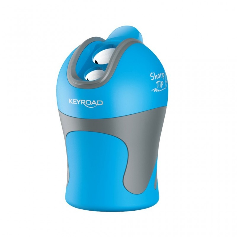 Ascutitoare dubla Keyroad KR971584, 2 orificii, plastic, cu rezervor, pentru creioane grafit, diverse culori intense [3]