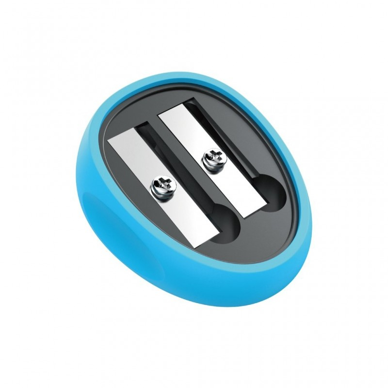 Ascutitoare dubla Keyroad Rubber KR970847 KR971835, 2 orificii, plastic, grip moale, diverse culori [2]