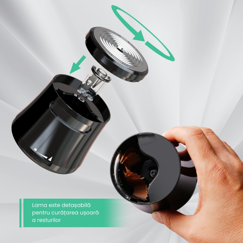 Ascutitoare electrica Eagle TY48, alimentare 2 baterii AA neincluse, 1 orificiu, 6-8mm, plastic, negru [4]