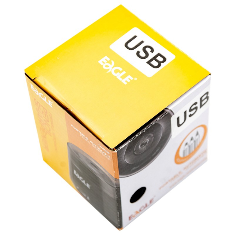 Ascutitoare electrica Eagle TY60USB, alimentare USB / 2 baterii AA neincluse, 1 orificiu, 8mm, plastic, negru [5]