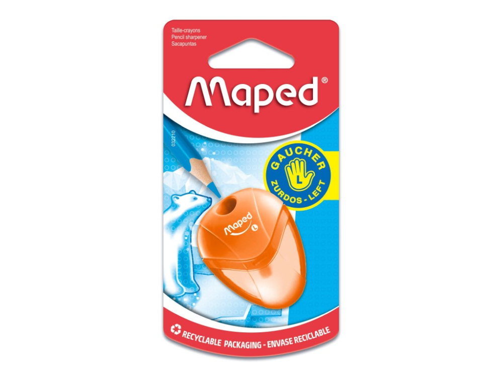 Ascuțitoare Maped I-gloo simplă pentru stângaci cu rezervor blister [1]