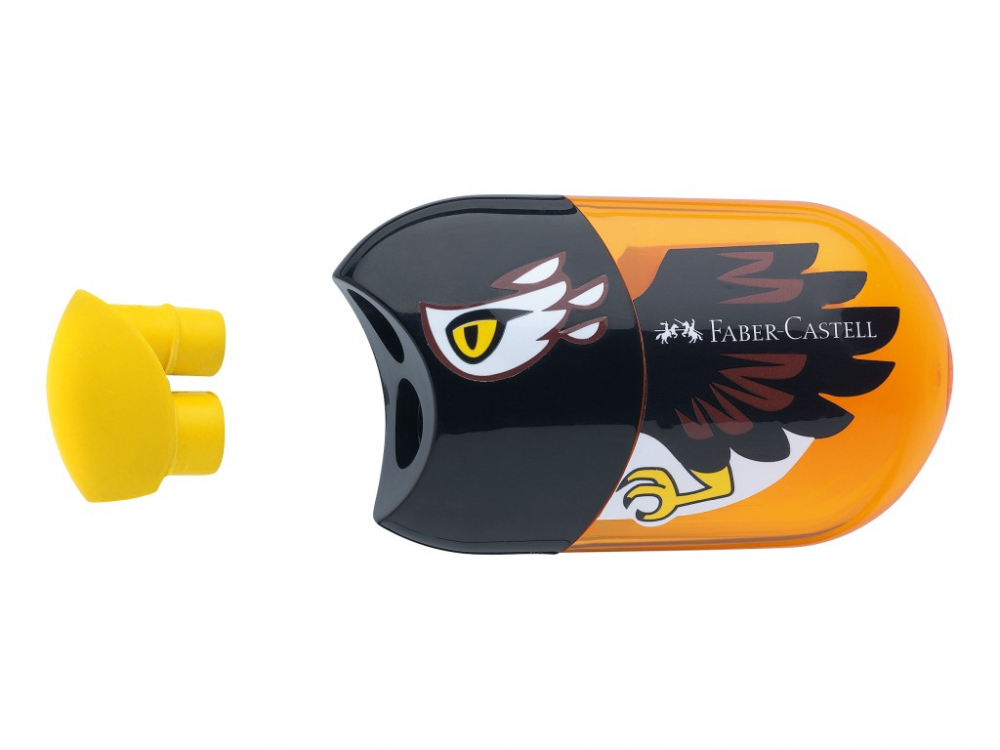 Ascuțitoare plastic dublă cu container și radieră vultur Faber-Castell [2]