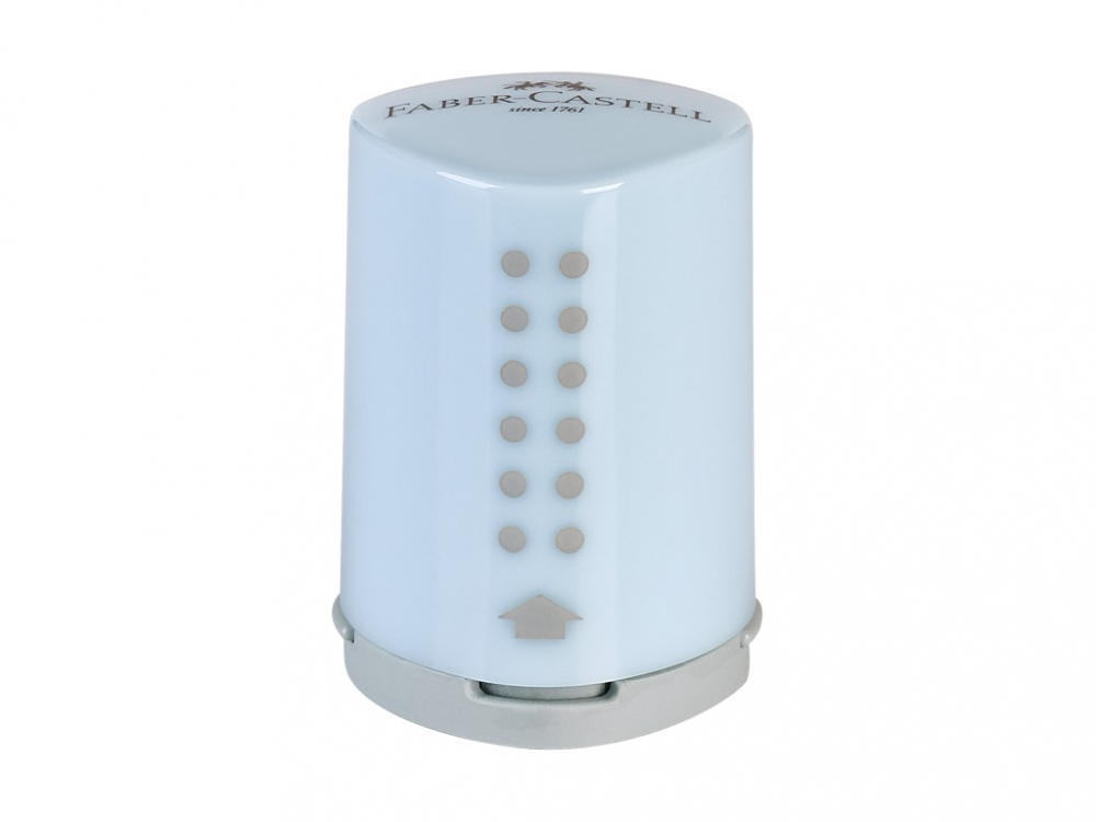 Ascuțitoare plastic simplă cu container mini grip 2001 bleu sake Faber-Castell [2]
