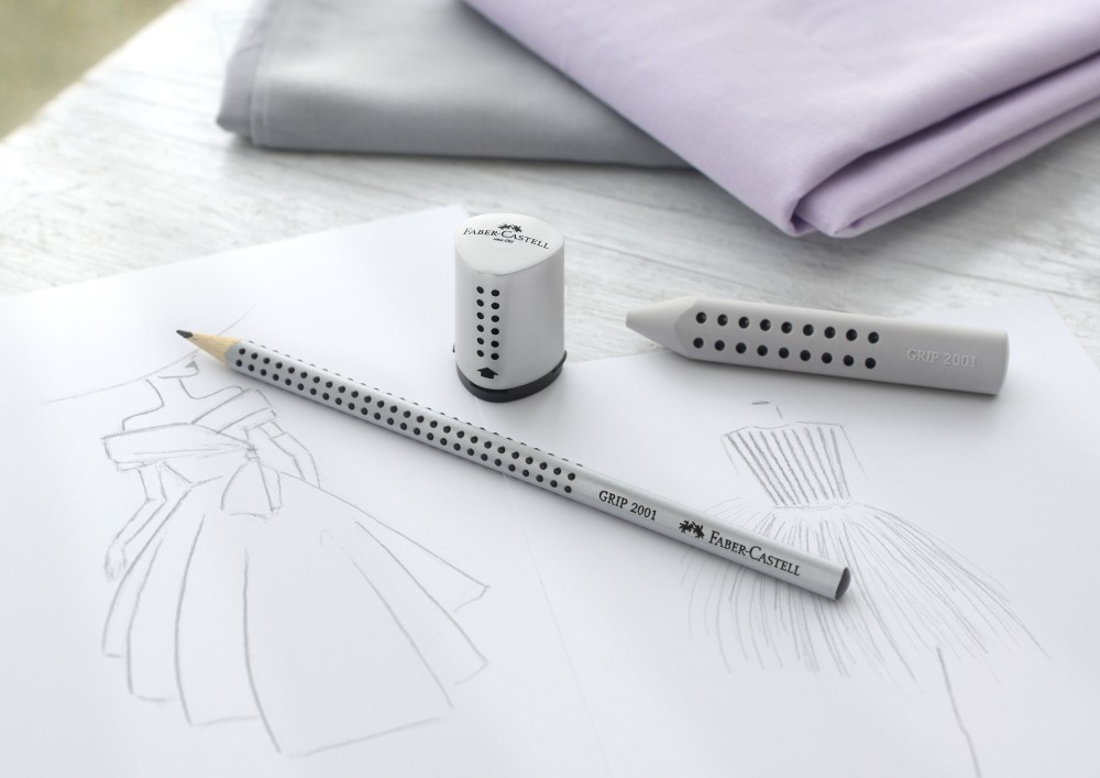 Ascuțitoare plastic simplă cu container mini grip 2001 gri Faber-Castell [3]