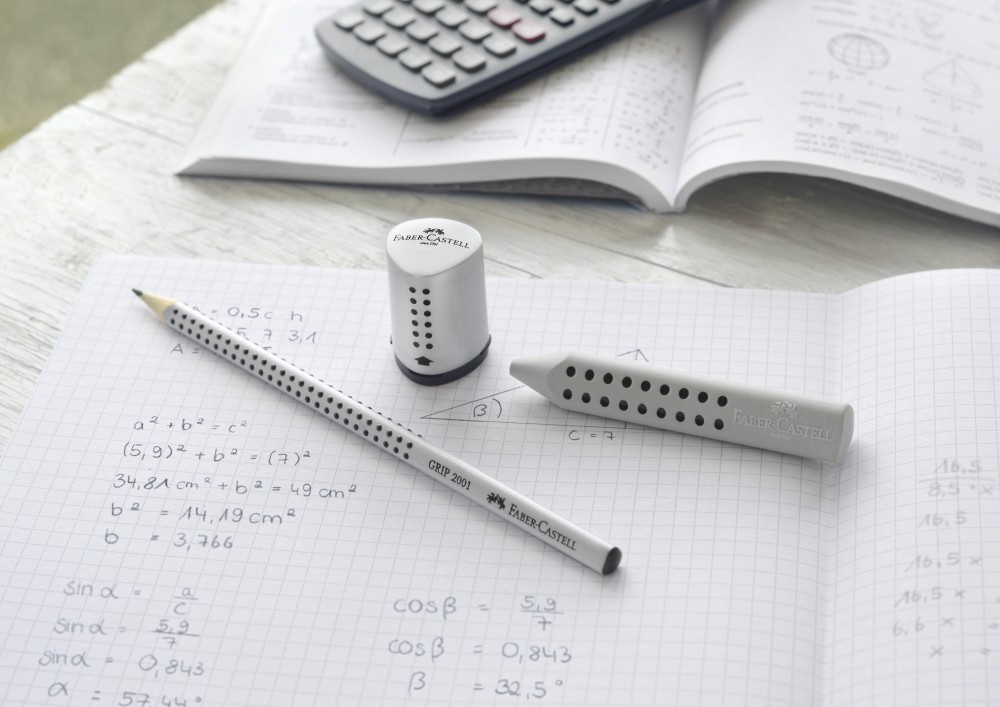 Ascuțitoare plastic simplă cu container mini grip 2001 gri Faber-Castell [5]