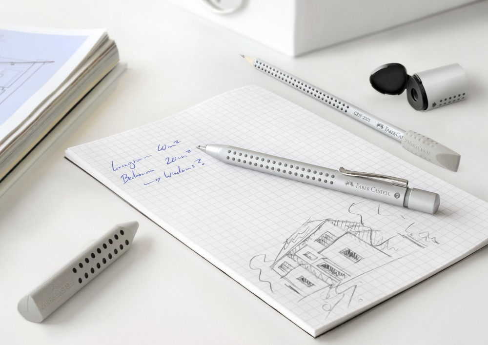 Ascuțitoare plastic simplă cu container mini grip 2001 gri Faber-Castell [7]
