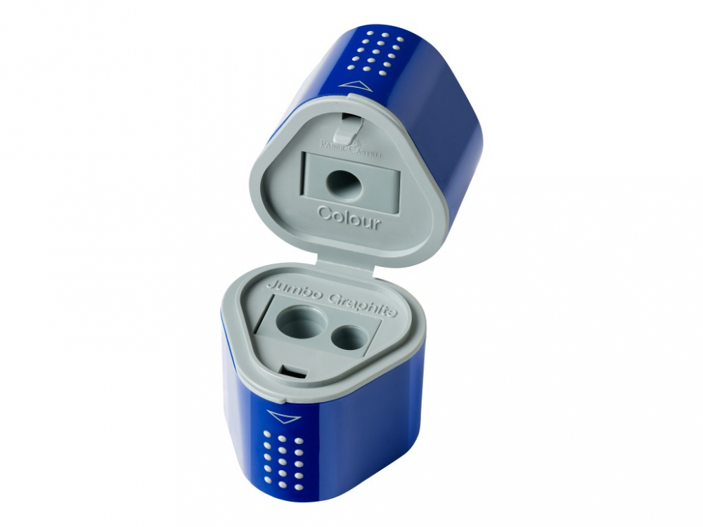 Ascuțitoare plastic triplă cu container grip 2001 roșie/albastră Faber-Castell [7]