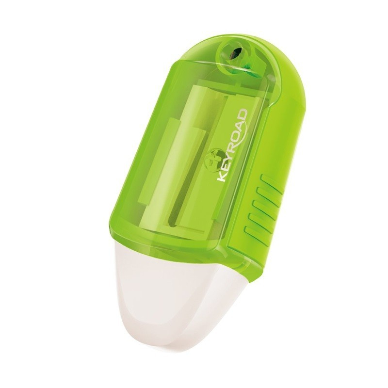Ascutitoare simpla Keyroad Twist KR971076 KR971837, 1 orificiu, plastic, cu radiera, rotativa [3]
