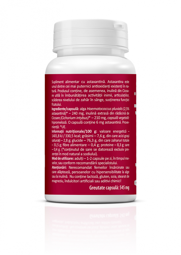 Astaxanthin 30 cps, protectie antioxidanta puternica, sustine imunitatea si sanatatea inimii, protejeaza pielea, ochii [2]