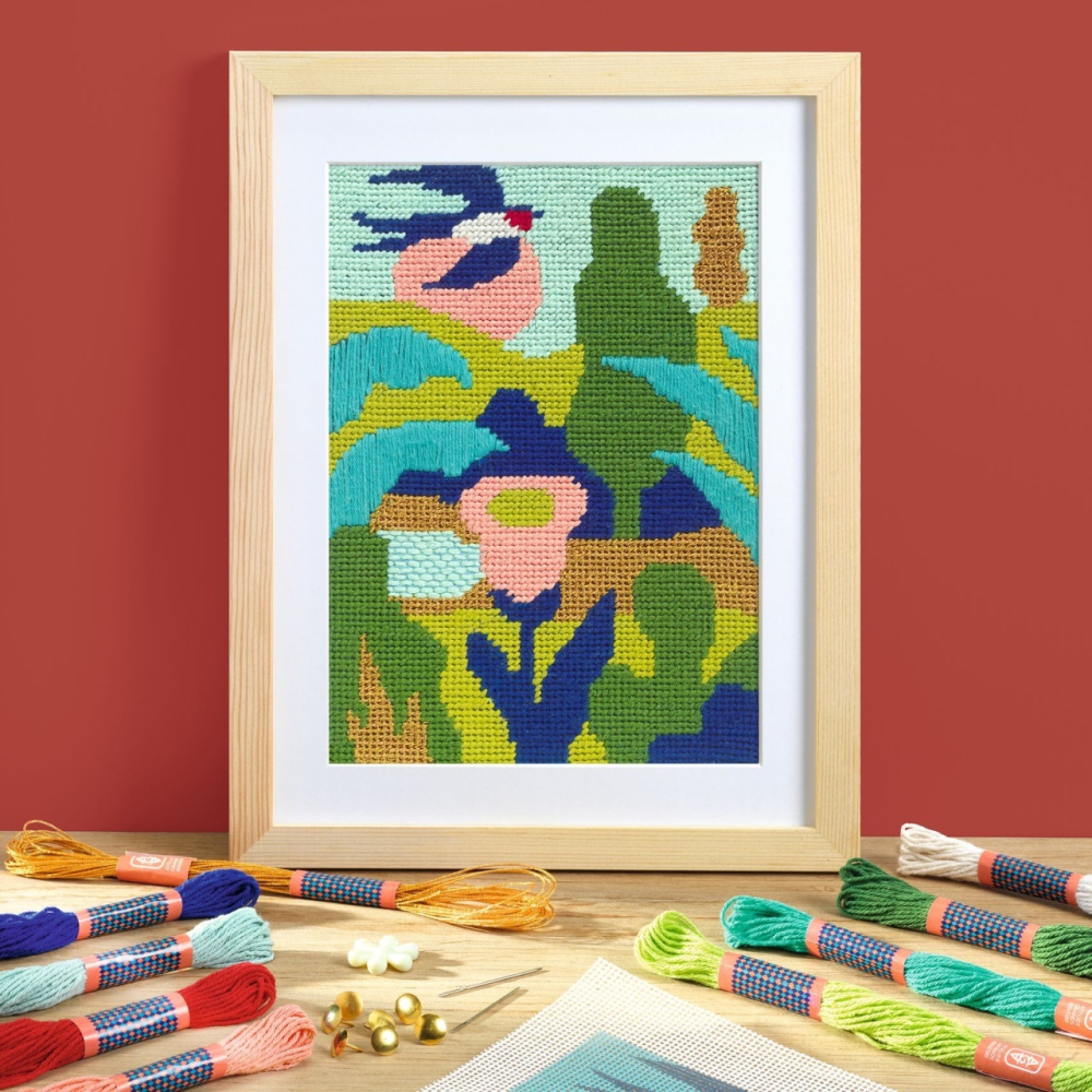 Atelier creativ 65 pentru adulti Goblen si broderie, Djeco Baiat, Fata, varsta +9 ani [3]