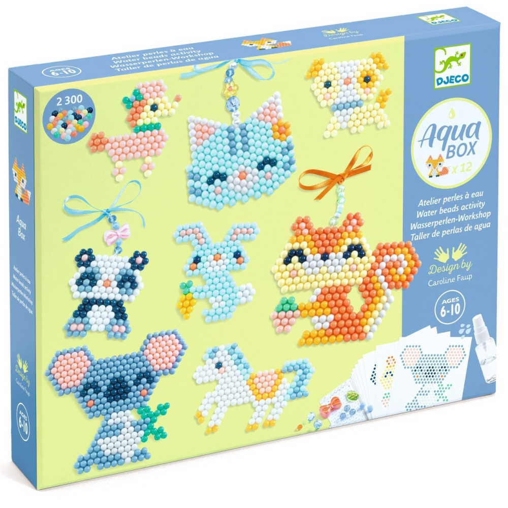 Atelier creativ cu margele Animalute norocoase, Djeco pentru Baiat, Fata varsta 6 - 9, 9+ [1]