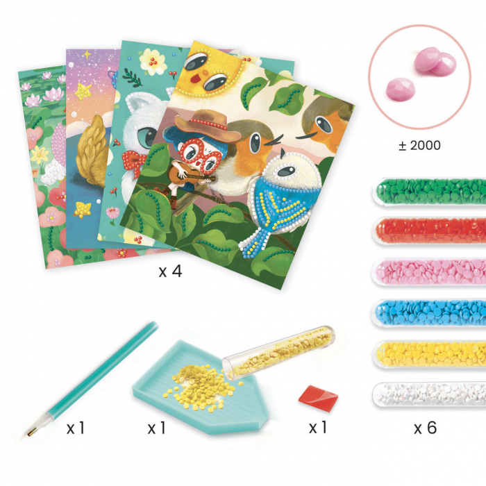 Atelier creativ cu mini diamante, Prieteni, Djeco, varsta 6 - 9, 9+ ani, Baiat, Fata [3]