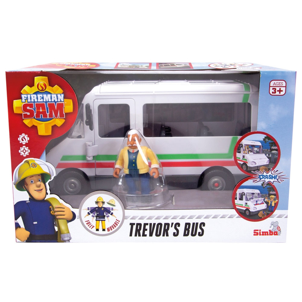 Autobuz Simba Fireman Sam Trevors Bus cu figurina si accesorii [9]