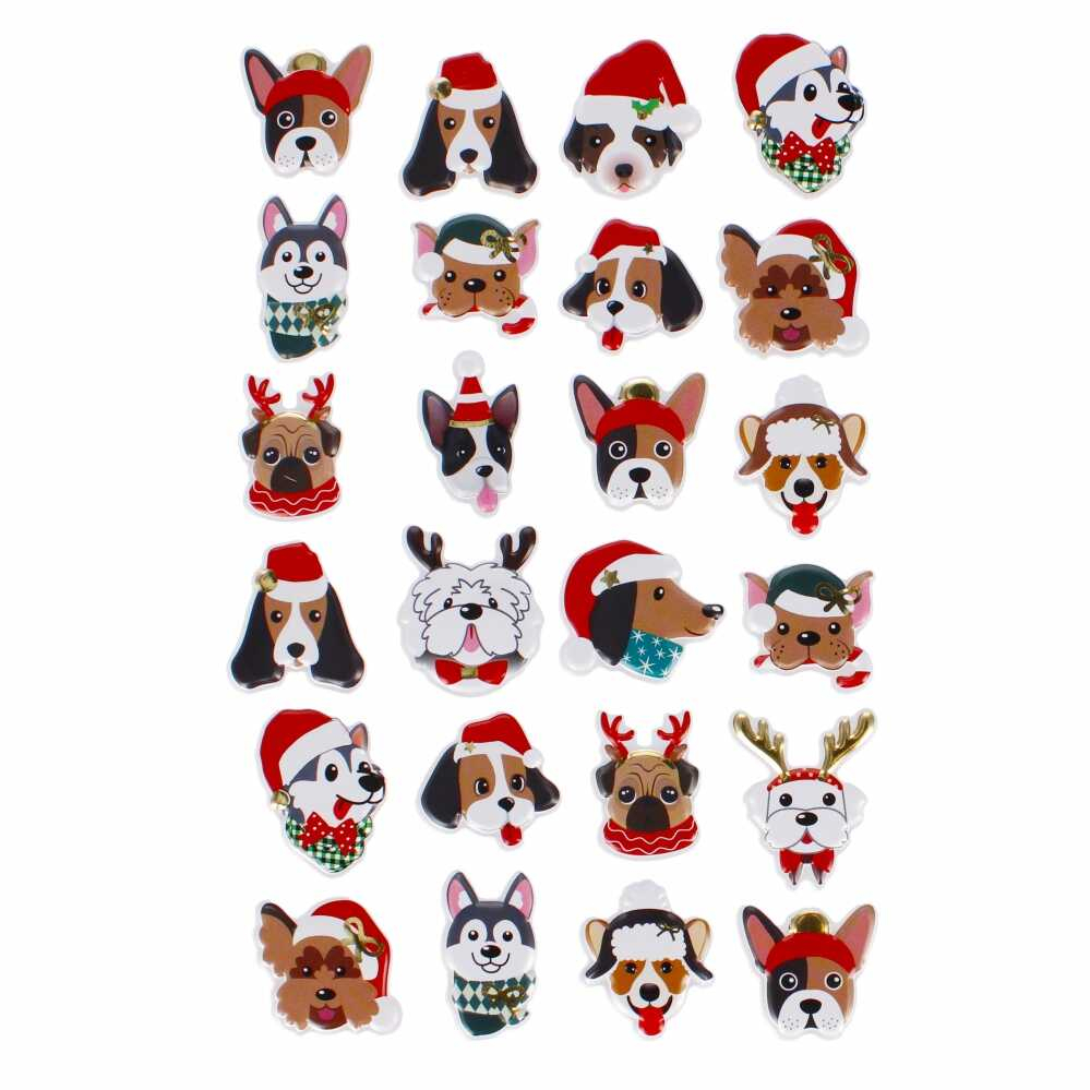 Autocolante decorative, animale cu caciuli si stelute, decoratiuni pentru Craciun [2]