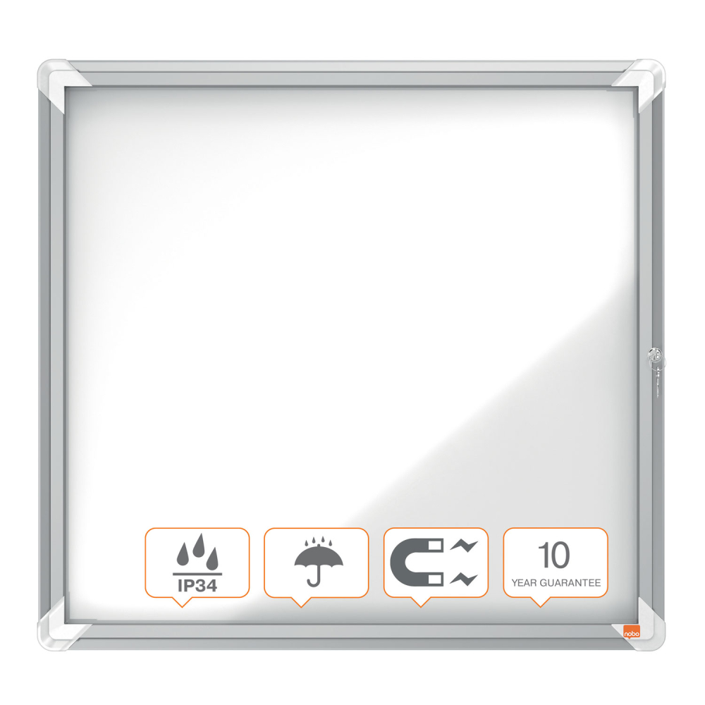 Avizier magnetic 6 x a4 carcasa pentru exterior metalica nobo [4]