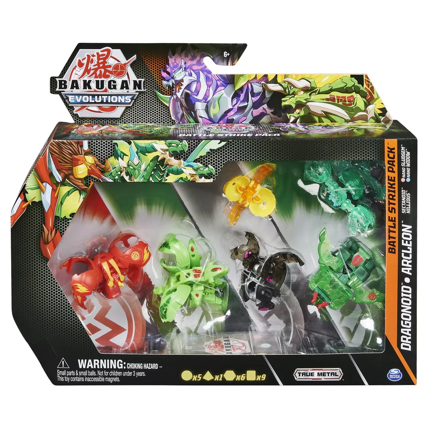 Bakugan s4 pachet starter 4 piese dragonoid, arcleon, sectanoid si nillious, varsta de la 6 ani la 12 ani [1]