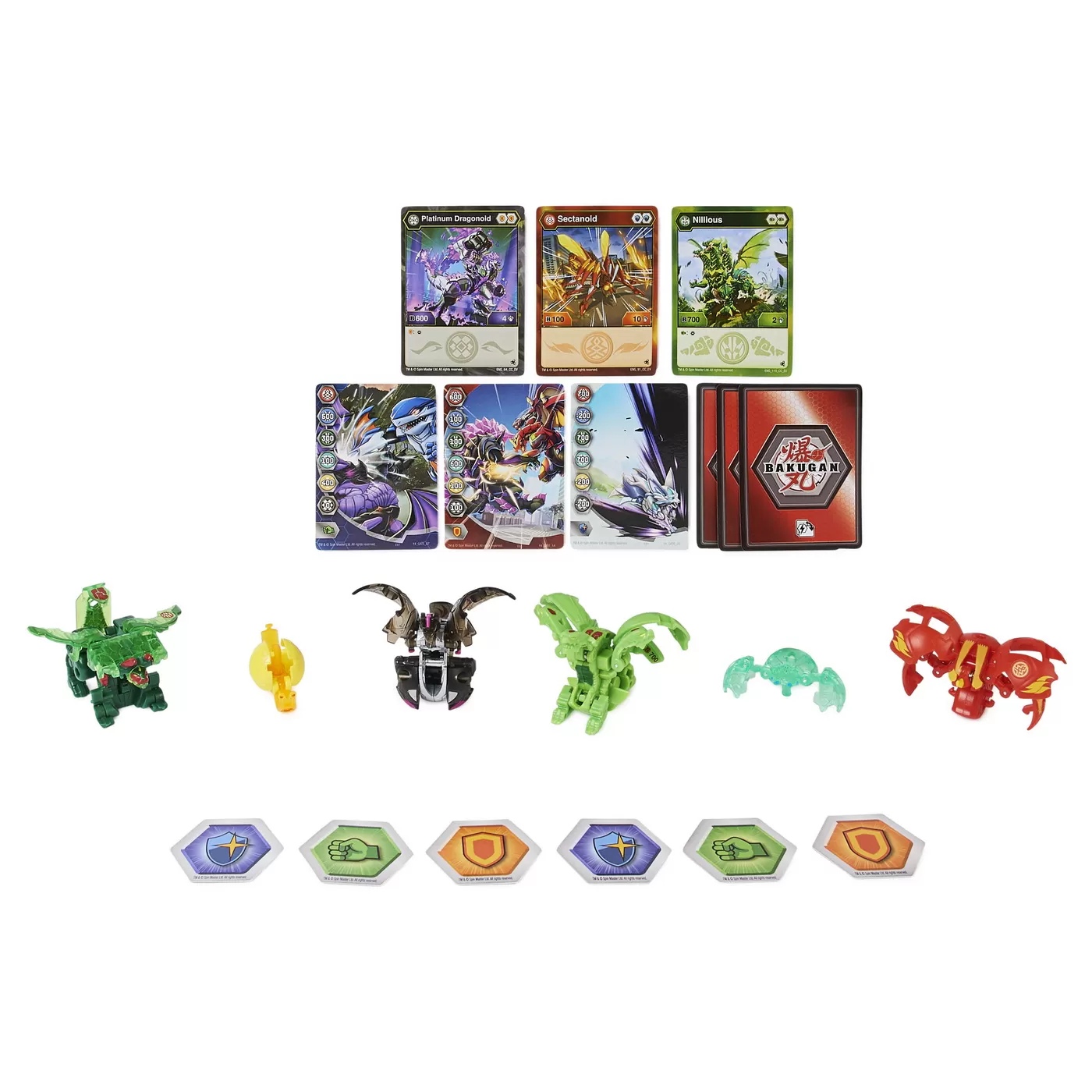 Bakugan s4 pachet starter 4 piese dragonoid, arcleon, sectanoid si nillious, varsta de la 6 ani la 12 ani [2]