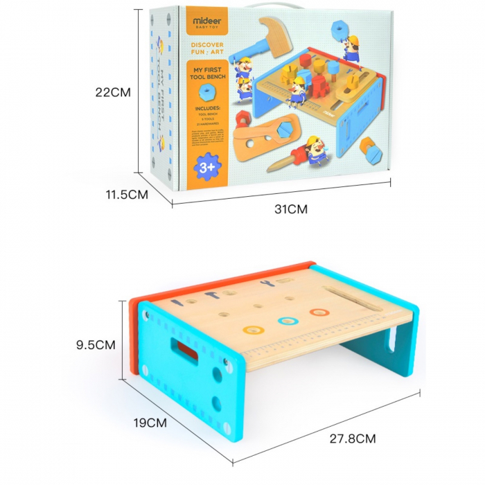 Joc de rol ⭐ Banc de lucru din lemn cu accesorii [4]