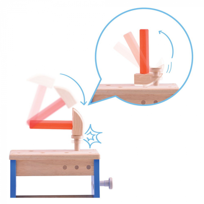 Banc de lucru si ladita cu scule 2 in 1, Wonderworld [4]