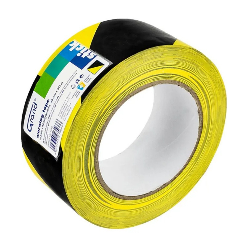 Banda adeziva Grand 130-1960, pentru avertizare, 48mm x 50m, galben-negru [2]
