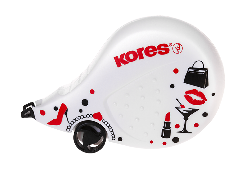 Banda corectoare 4,2mm*8m scooter black white kores [3]