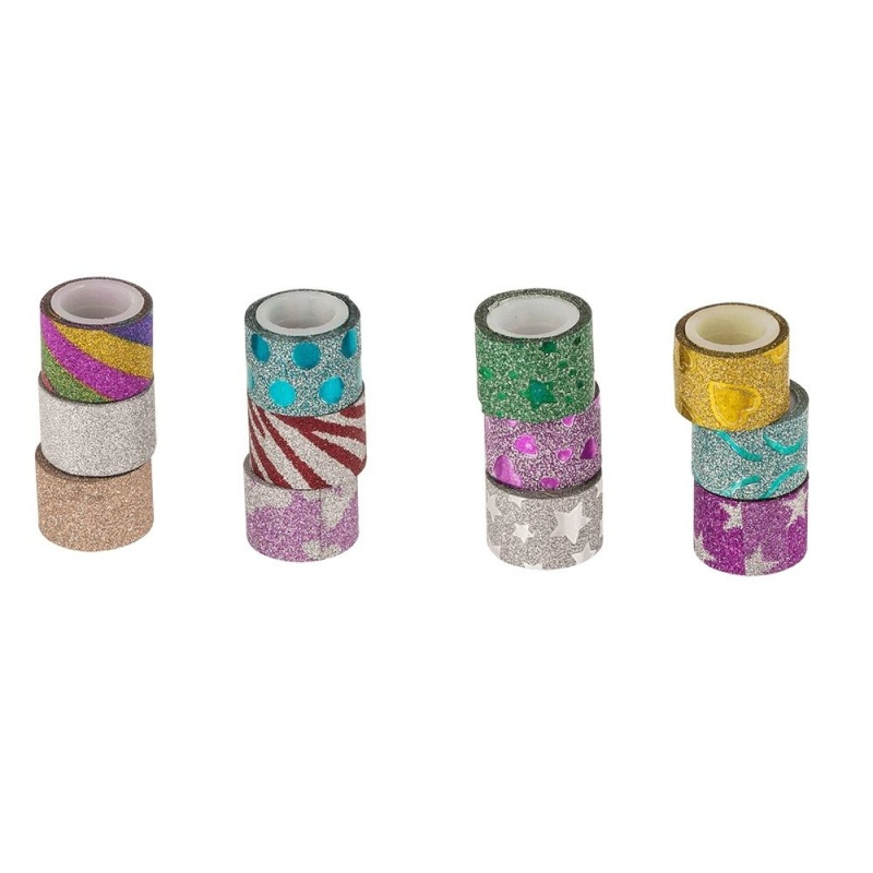 Banda decorativa mini, cu 3 dispensere, 13mm, diverse modele, Out of the blue, 29/2873 / 37103, set 12 buc [5]