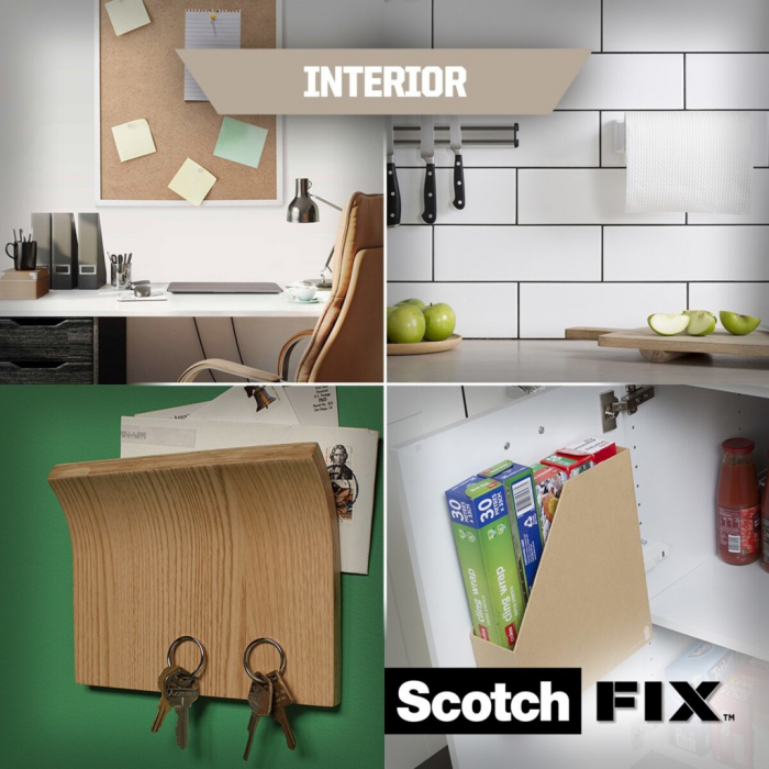 Bandă dublu adezivă montare suprafețe interioare, 19 mm x 1.5 m, Scotch-Fix™ [5]