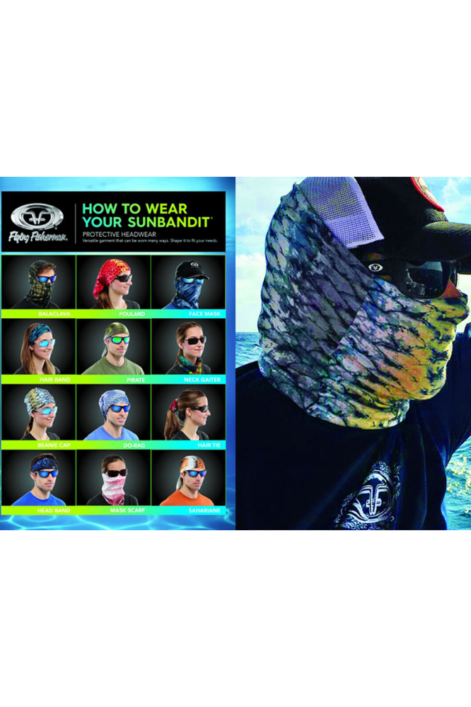 Bandana Flying Fisherman Tactical White SunBandit White [3]