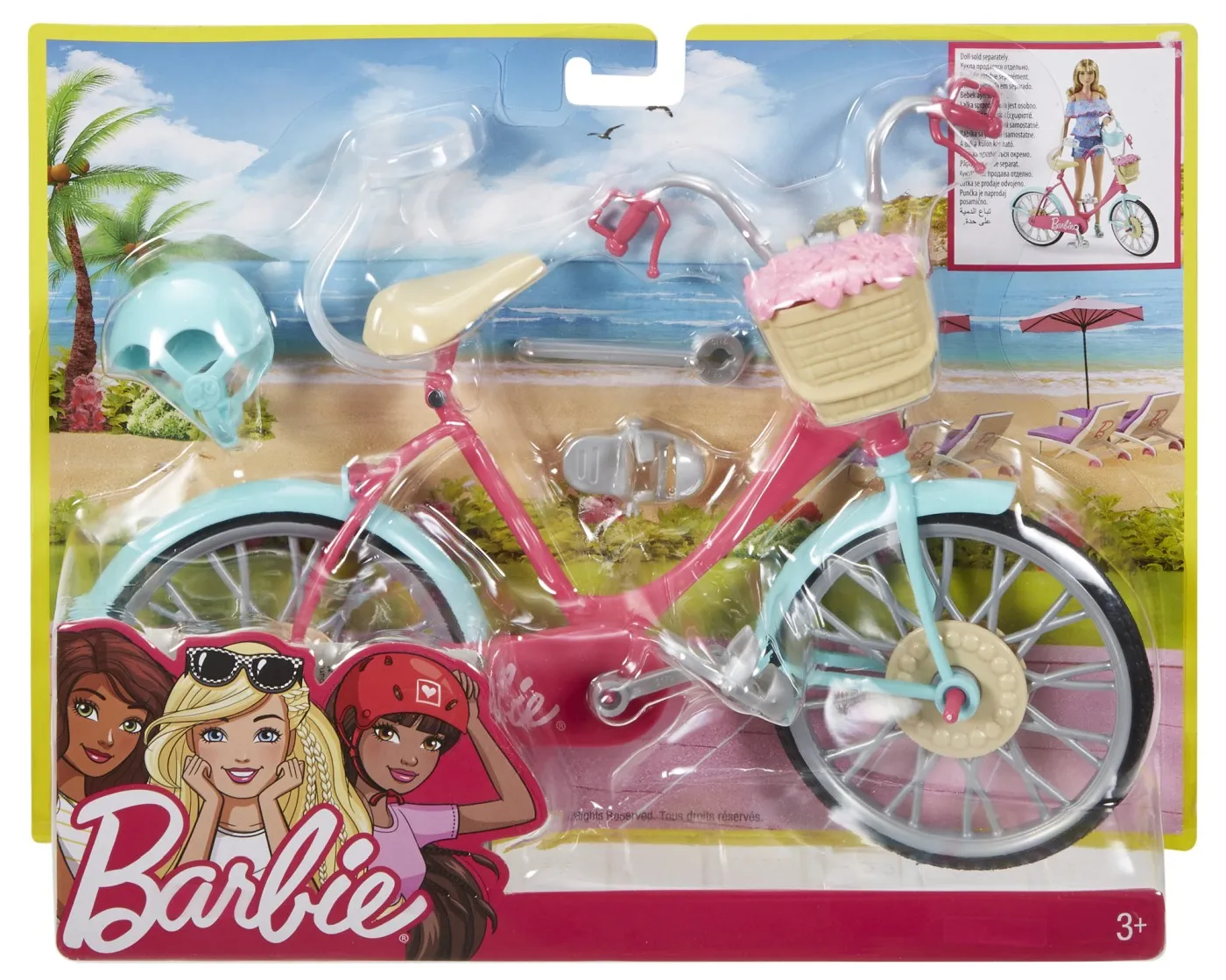 Barbie bicicleta roz lui barbie, varsta de la 3 ani la 7 ani [1]