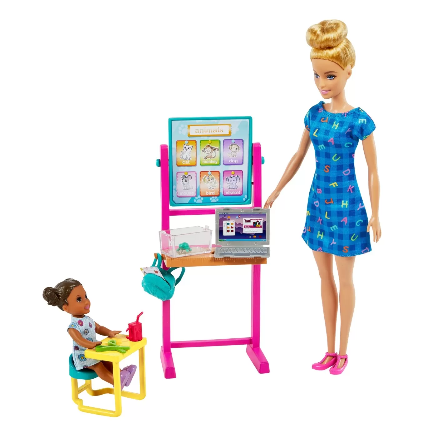 Barbie cariere set mobilier cu papusa blonda profesoara, varsta de la 3 ani la 12 ani [2]