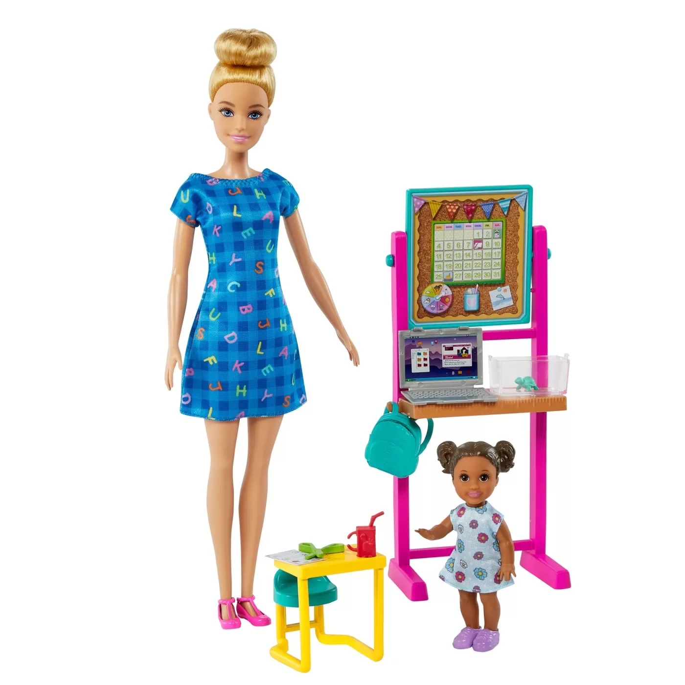 Barbie cariere set mobilier cu papusa blonda profesoara, varsta de la 3 ani la 12 ani [7]