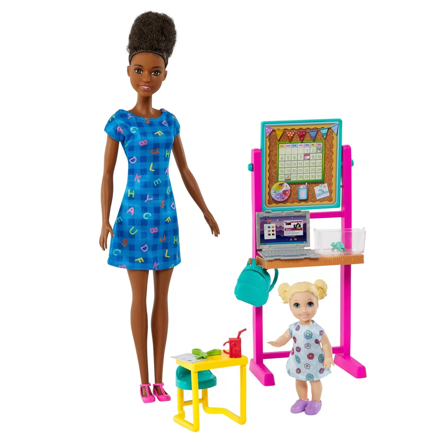 Barbie cariere set mobilier cu papusa bruneta profesoara, varsta de la 3 ani la 12 ani [2]