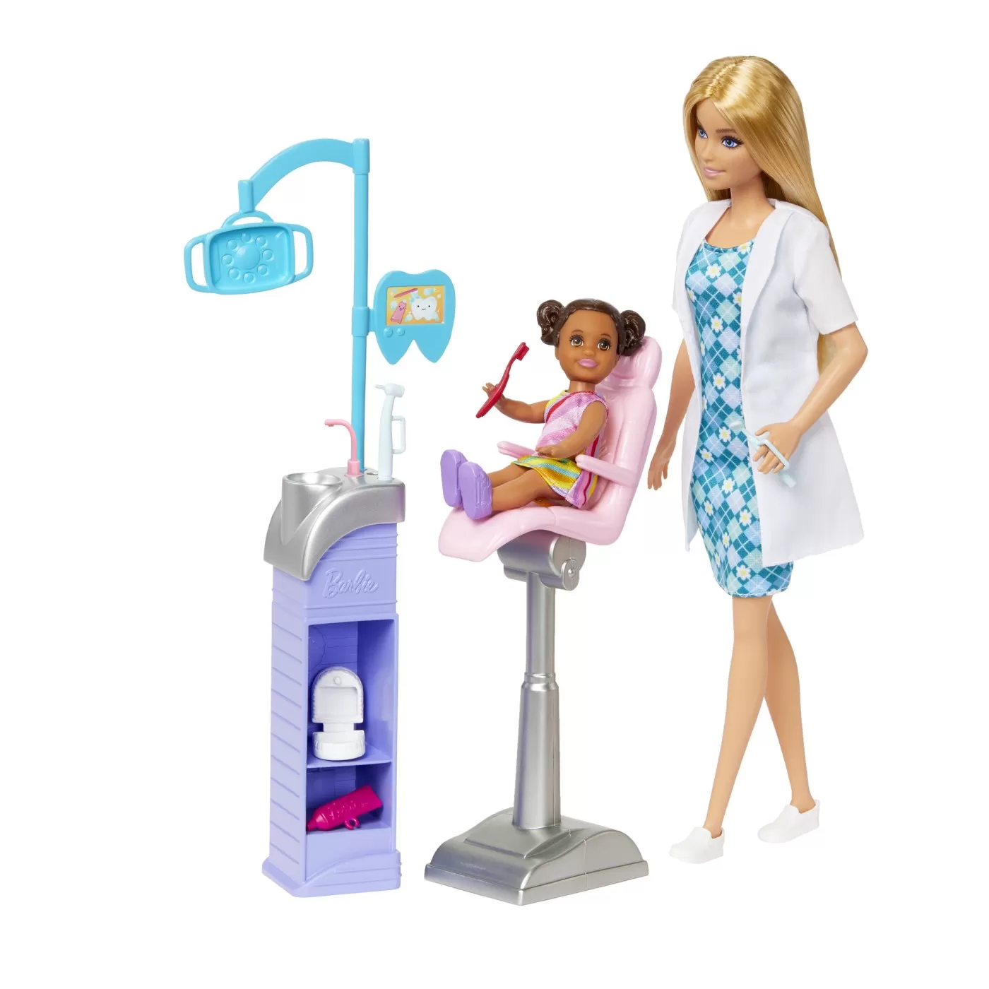 Barbie cariere set mobilier cu papusa doctor stomatolog blonda, varsta de la 3 ani la 12 ani [3]