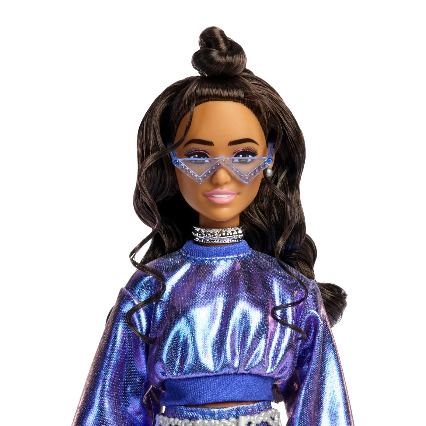 Barbie deluxe style papusa barbie rochie albastru metalizat, copii varsta 4 ani pana la 8 ani [6]