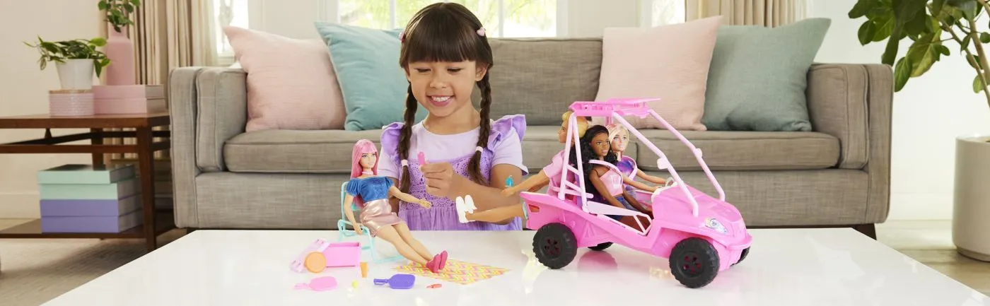 Barbie mysteries detectivi pe plaja masinuta buggy si accesorii, copii varsta 3 ani pana la 7 ani [4]