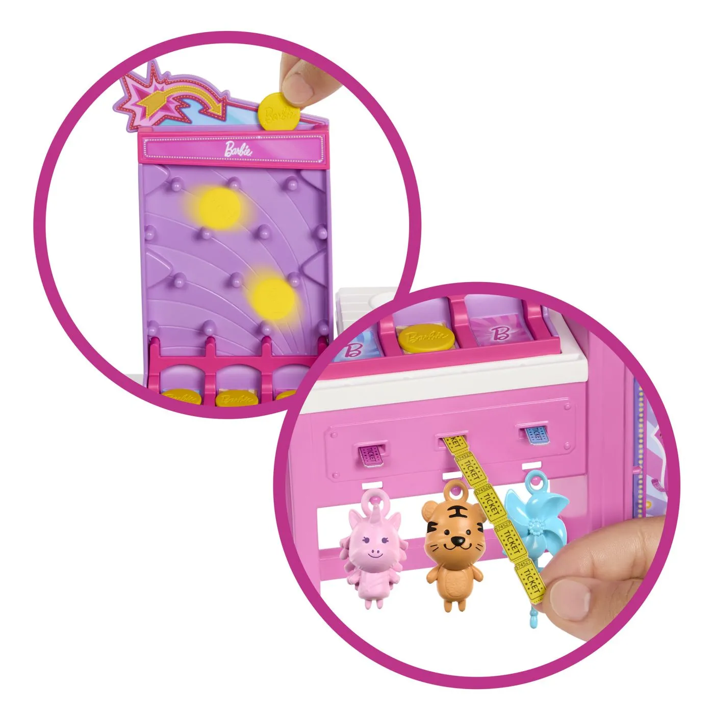 Barbie mysteries detectivi pe plaja set cabina de jocuri si papusa barbie malibu cu accesorii [7]
