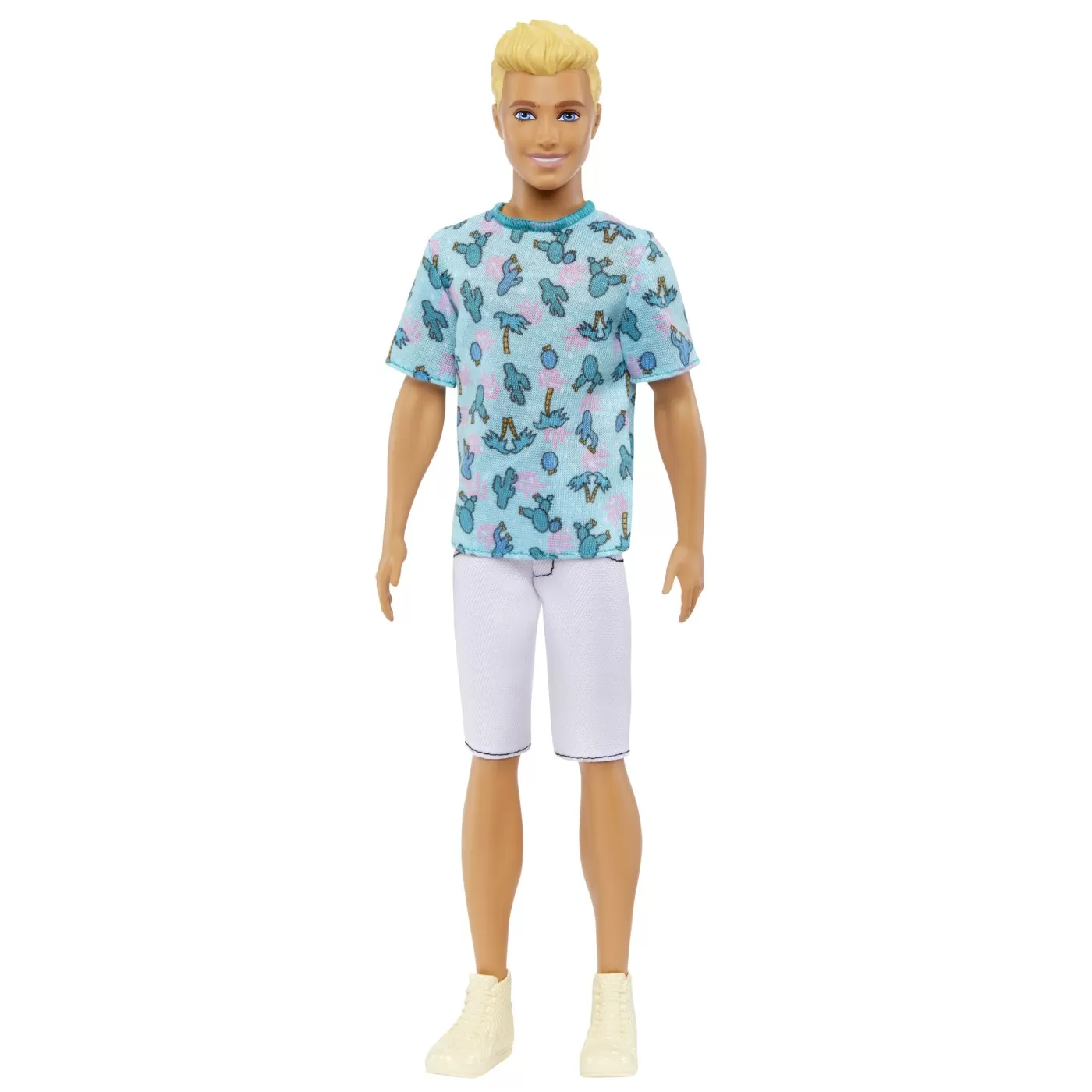 Barbie papusa baiat fashionistas blond cu tricou cu imprimeu cu cactusi, varsta de la 3 ani la 12 ani [2]