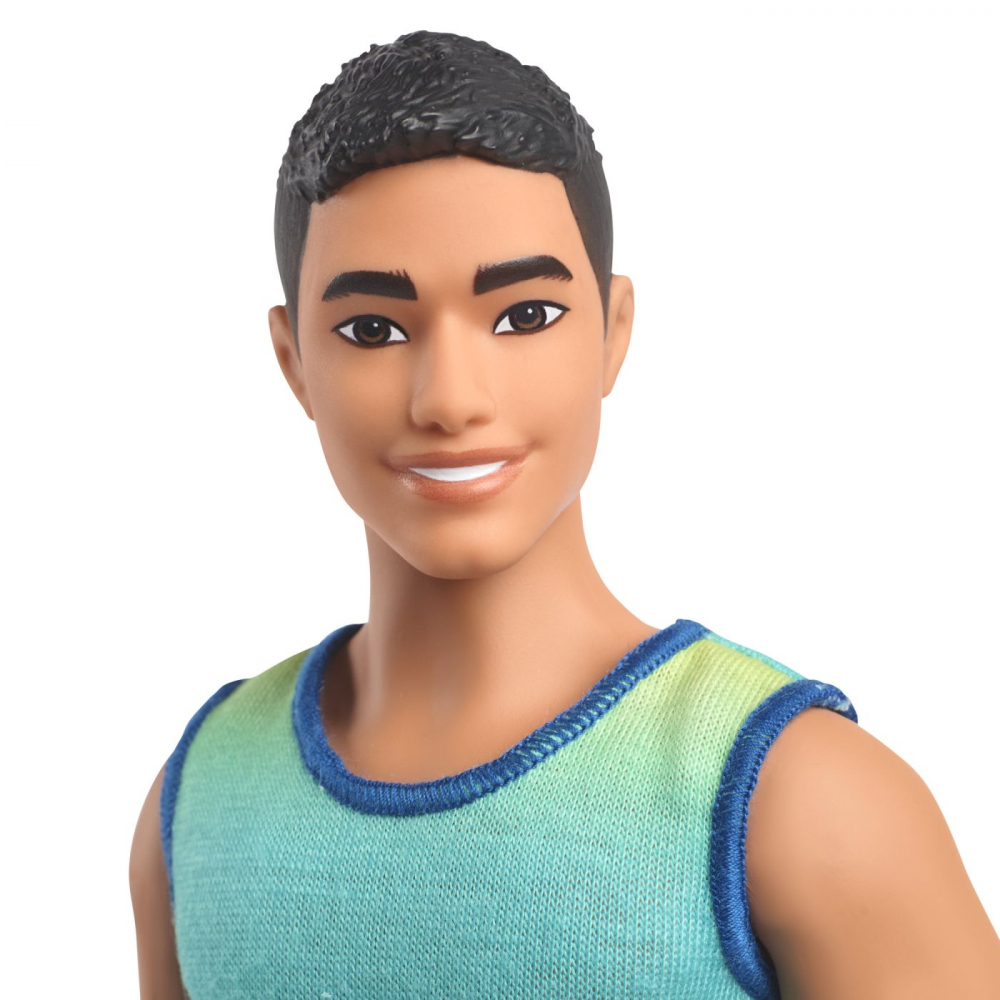 Barbie papusa baiat fashionistas brunet cu maiou ombre si pantaloni scurti de blugi, varsta de la 3 ani la 12 ani [4]