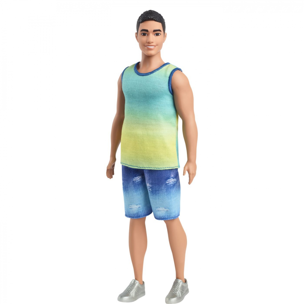 Barbie papusa baiat fashionistas brunet cu maiou ombre si pantaloni scurti de blugi, varsta de la 3 ani la 12 ani [2]